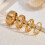 Stainless Steel Arc Ring Gold Size 7 4