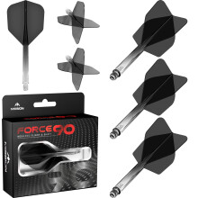 Mission Darts Force 90 | Integrated Precision Moulded Dart Flight And Shaft System, Pack of 3 Professional Highly Durable Combined Dart Flights And