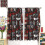 Abstract Kitchen Curtains Espresso Cupcake Pattern Rod 4