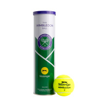 Slazenger Wimbledon Official Tennis Balls ? Professional All Court Tournament Balls with Hydroguard Technology (4 Ball Tin)
