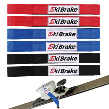 Fukaisu 6pcs Adjustable Ski Brake Straps, Nylon Binding Brake Retainer Bands Durable & Reusable Snowboard Straps for Ski Waxing And Tuning (Red,
