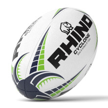 Rhino Cyclone Rugby Ball, White, Size 4