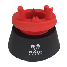 Ram Rugby Adjustable Kicking Tee - Screw Adjustment - Available in Black & Red - 9cm ? 12 cm Tee High - For Rugby players to perfect their kicking