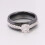 Women's Stainless Steel Ceramic Wedding Band Ring Silver 3