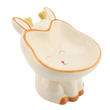 Slanted Snack Bowl Cartoon Animal Ceramic Decorative Container 15x14cm