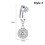Fake Belly Button Ring Non-Piercing CZ Dangle Navel Jewelry 6