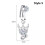 Fake Belly Button Ring Non-Piercing CZ Dangle Navel Jewelry 8