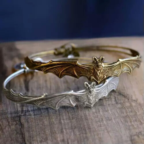 Vampire Bat Bracelet Gothic Silver Halloween Jewelry 1 Pc 1