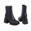 Damenstiefel, einfarbig, dicker Absatz 4