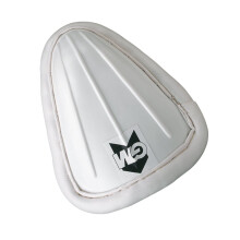 GM | Cricket | Padded Box Abdo Guard | Strong Plastic Slip In Traditional Guard | Soft Padding For Secure Comfort and Fit | White | Adult | Gunn &