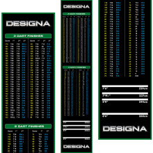 Designa Darts | Non Slip Carpet Darts Mat with Checkout Design | Multiple Colours & Sizes. (Green, 60cm)