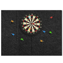 KEAGAN Dart Board Wall Protector Felt Dartboard Wall Protection 47'' x 35'' x 0.5'' Thick Self-Adhesive Spliced Wall Surround Board Dart Board Backing