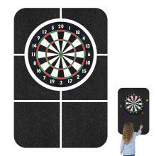 HIULLEN Dart Board Wall Protector, Felt Dartboard Wall Protection, Self-Adhesive Spliced Walls Surround, Dart Board Backing for Indoor Outdoor, No