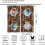 Retro Coffee Kitchen Curtains Rustic Brown 63x63in 2