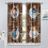 Retro Coffee Kitchen Curtains Rustic Brown 84x84in 8