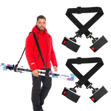 QKURT 2PCS Ski Strap, Adjustable Ski Shoulder Straps, Binding Straps & Boot Carrier Belts, Carrying Belts for Snowboard