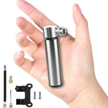 BAISEN Mini Bike Pump - Aluminum Bicycle Pump, 4.72" Hand Cycle Pump for Presta & Schrader Valves, Portable Bike Tyre Pump Fast Inflation Mini Air