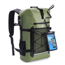 ECOHUB Waterproof Dry Bag Backpack, Roll Top Closure Heavy Duty Waterproof Backpack, Dry Bag Rucksack with IPX8 Waterproof Phone Case for Hiking,