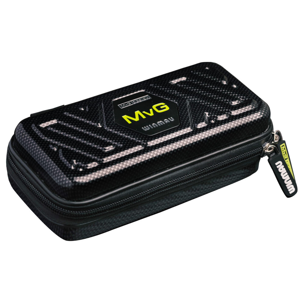 Winmau Michael Van Gerwen Mvg Armor G1 Darts Wallet - & Darts Case Holds Fully Assembled Darts And Accessories - Impact Proof, Black/Green