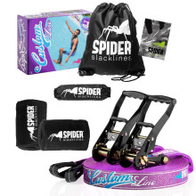 SPIDER SLACKLINE TKSA5 - Kit Slackline Custom for Beginners and Experienced Slackliners - Complete webbing Set - Length 35m with 2xRatchets
