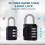 4-Digit Combination Padlock for Lockers and Storage (2 5