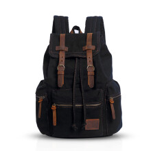 FANDARE Vintage Backpack Canvas Daypacks School Bag Outdoor Hiking Rucksack College Bookbag Teenager Travel Field Pack Large Knapsack Durable Infantry