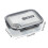 Boîte à bento en plastique gris, compatible micro-ondes, 1300 ml 3