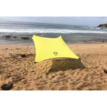 Neso Tents Beach Tent with Sand Anchor, Portable Canopy SunShade - 2.1m x 2.1m - Patented Reinforced Corners (Lemon)