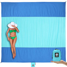 Wekapo Sand Free Beach Blanket, Extra Large Oversized 10'X 9' for 7 Adults Beach Mat, Big & Compact Sand Proof Mat Quick Drying, Lightweight & Durable