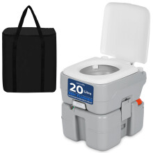 SereneLife 20L Portable Toilet for Adults, Leak Proof Camping Toilet with Detachable Waste Tank, Ideal for Camping and Other Recreational Activities,