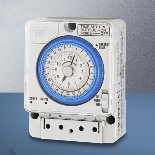Time Relay Time Control Switch Mechanical Timer 110-230Vac 112X82X50Mm 24 Hours 50-60Hz Memory Setting Plastic 2