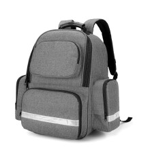 Trunab First Aid Bag Trauma Backpack Empty, Medical Emergency Kits Storage Jump Bag Pack for EMT, EMS, Police, Firefighters, Grey, BAG ONLY - Patented