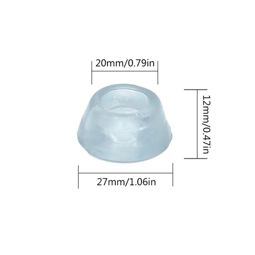 TOP-MAX 20PCS Rubber Soft Pads Chair Feet Protector Stopper Protector Pads (Large) 1