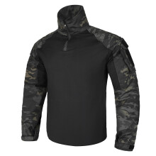 KRYDEX GEAR Combat Shirt G3 Tactical Shirt with Elbow Pads Rapid Assault Long Sleeve Shirt (MCBK,XL)