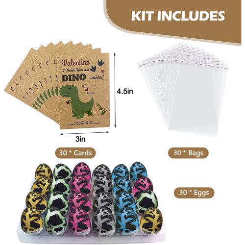 Kids Valentine Dinosaur Exchange Card Set 2