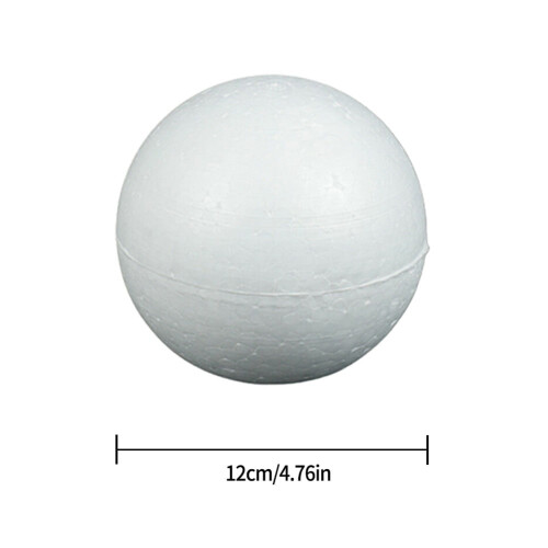 Blank Round Solid Polystyrene Foam Ball For Wedding Craft,12cm 1