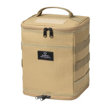 Thous Winds Camping Storage Bag, 9.6L Collapsible Tactical Bag, Lantern Carry Case, 1000D Polyester Fabric Box, for Outdoor Travel Picnic Backpacking,