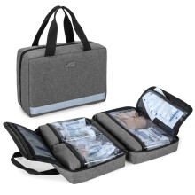 Trunab Small First Aid Kit Bag Empty Portable Emergency Kits Trauma Bag, Ideal for Car, Home, Camping and Hiking, Grey, Bag ONLY - Patented Design