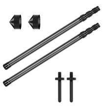 DOBEN Telescopic Tarp Poles Set of 2, Carbon Fiber Telescopic Tent Pole 1.7m Height Adjustable(56-170cm), Lightweight Portable Super Tough Tarp Pole
