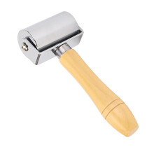 Leather Roller Seam Rolling Tool Stainless Steel & Wood 6cm