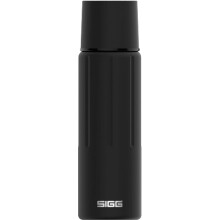 SIGG - Insulated Water Bottle - Thermo Flask Gemstone IBT Obsidian - with Cup - Leakproof - Lightweight - BPA Free - 18/8 Stainless Steel - Black -