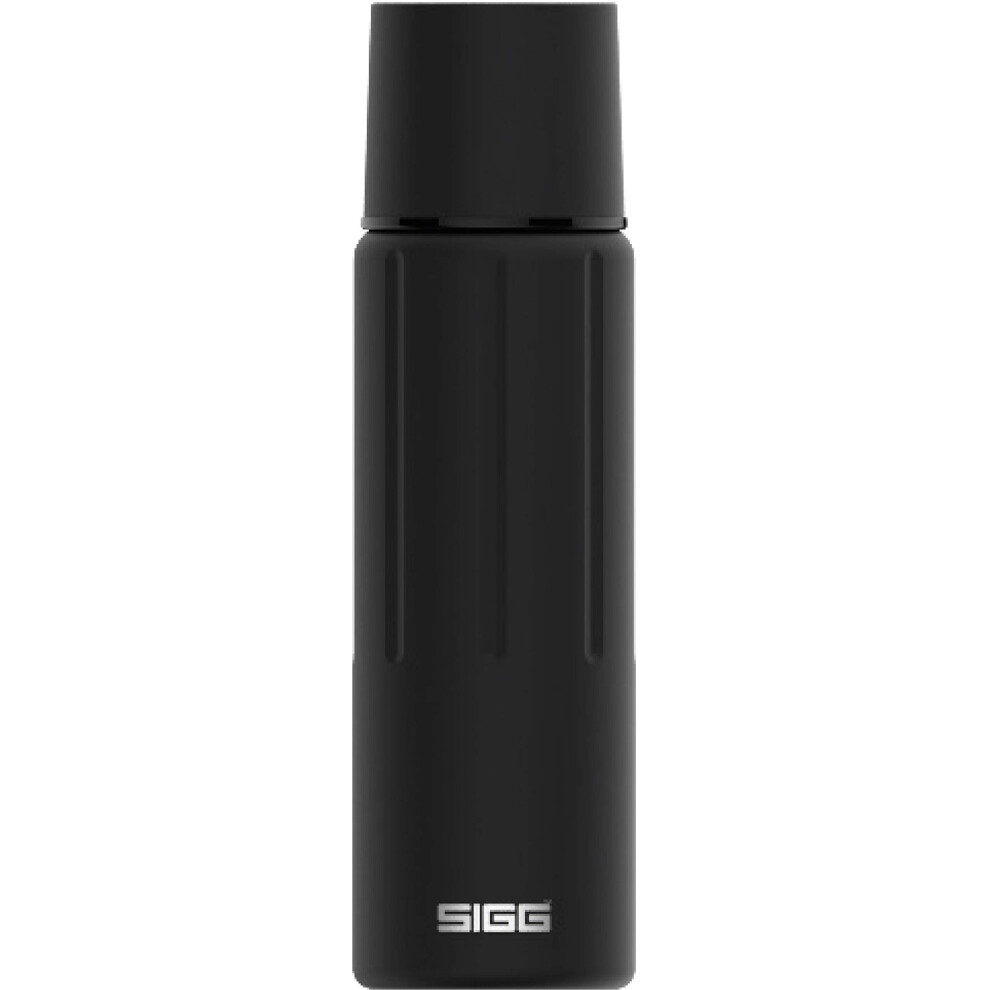 Sigg - Insulated Water Bottle - Thermo Flask Gemstone Ibt Obsidian - With Cup - Leakproof - Lightweight - Bpa Free - 18/8 Stainless Steel - Black