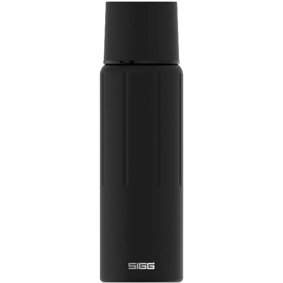 Sigg - Insulated Water Bottle - Thermo Flask Gemstone Ibt Obsidian - With Cup - Leakproof - Lightweight - Bpa Free - 18/8 Stainless Steel - Black