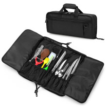 samdew Chef Bag, Culinary Chef Knife Case with 17 + 6 Utensil Slots, Portable Knife Set Carrier for Chef Knife Storage, Professional Culinary Chef