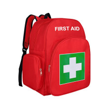 Jipemtra Red Emergency Bag First Aid Backpack Empty Medical First Aid Bag Treatment First Responder Trauma Bag for Hiking Outdoors Travel Camping