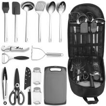 ReaNea Camping Essentials Accessories Camping Gear Must Haves, Cooking Utensils Set Rv Camping Kitchen Backpacking Supplies Camper Gadgets Outdoor
