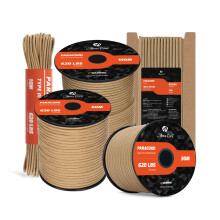 Abma Cord Paracord 4mm 10m 100% Nylon Rope 9 Strands Type III Parachute Cord for DIY, Camping, Survival, Outdoor - Max. 280kg - Tan