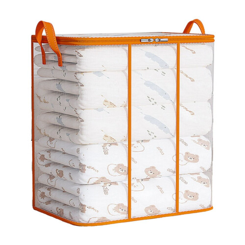 Sac de rangement en PVC transparent à double fermeture éclair étanche 1