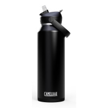 Camelbak Thrive Flip Straw VSS 40oz Insulated Stainless Steel Bottle, Keeps Drinks Ice Cold, Easy Flip & Sip, Largest in Series, Color: Schwarz, Size:
