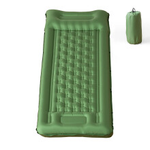 Inflatable Camping Sleeping Pad with Built-in Foot Pump 12cm Thick Waterproof & Tear-Resistant 50D Nylon Mattress Portable, Compact Air Mat for
